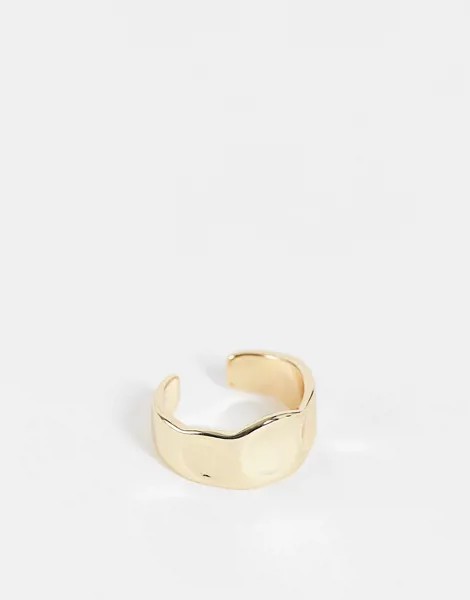 Золотистое литое кольцо French Connection-Золотистый