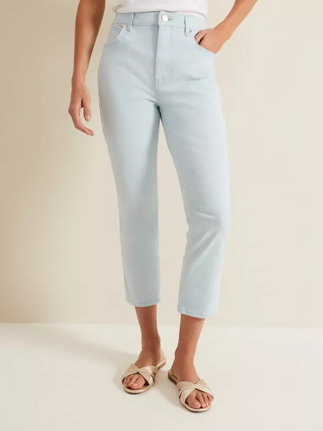 Джинсы Phase Eight Lindsey Cropped Straight Leg, синий