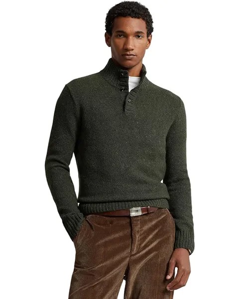 Свитер Polo Ralph Lauren Wool-Blend Mockneck Sweater, оливковый