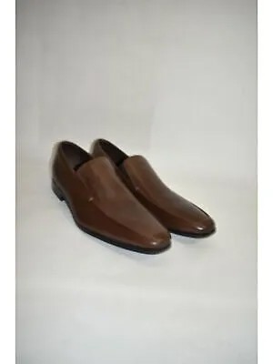 GORDON RUSH Мужские коричневые кожаные лоферы без шнуровки на блочном каблуке с круглым носком Elliot 10