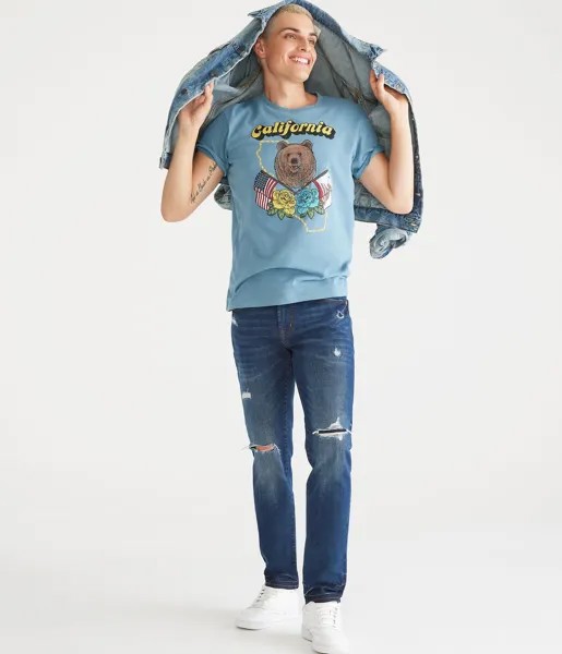 Мужские джинсы скинни Aeropostale, цвет Dk Wash