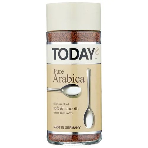 Кофе растворимый Today Pure Arabica сублимированный, стеклянная банка, 95 г