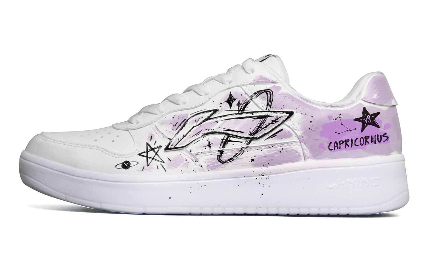 Кроссовки LINING Pontoon Boats Skateboarding Shoes Women's Low-top White/Purple, белый