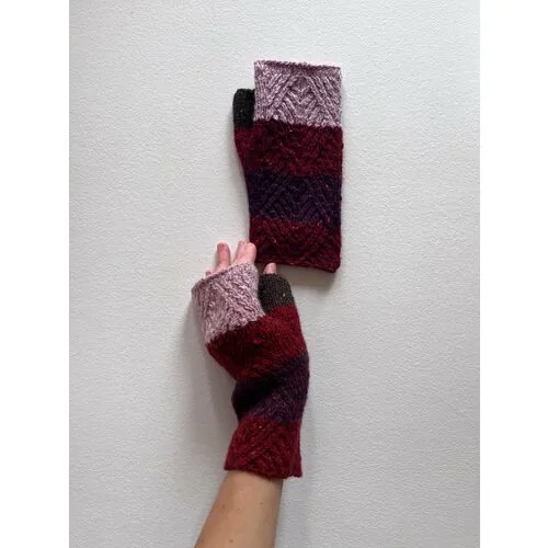 Митенки My Woolens, демисезон/зима, размер 18, мультиколор