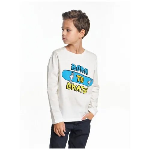 Лонгслив Mini Maxi, хлопок, размер 128, бежевый