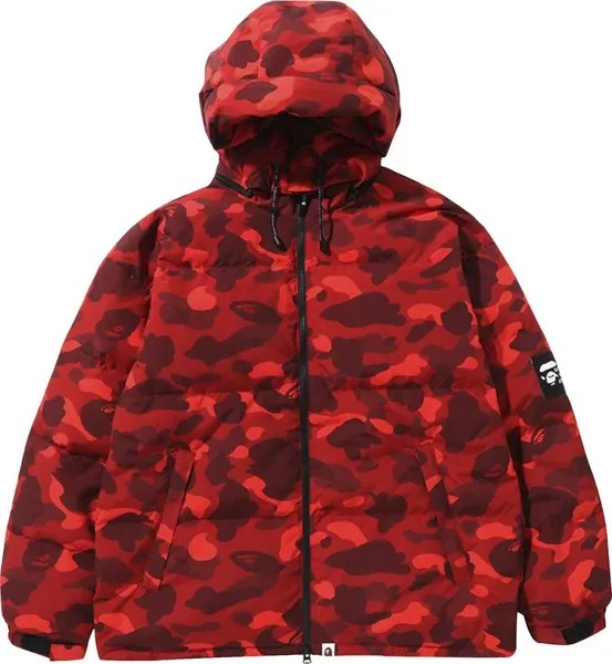 Куртка BAPE Color Camo Relaxed Fit Down Jacket 'Red', красный