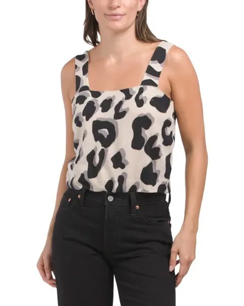 Майка Cashmere Shadow с леопардовым принтом 525 America, цвет Bone Multi