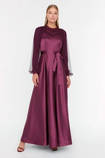 Вечернее платье - бордовый - макси Trendyol Modest