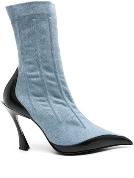 Mugler ботильоны на каблуке, синий