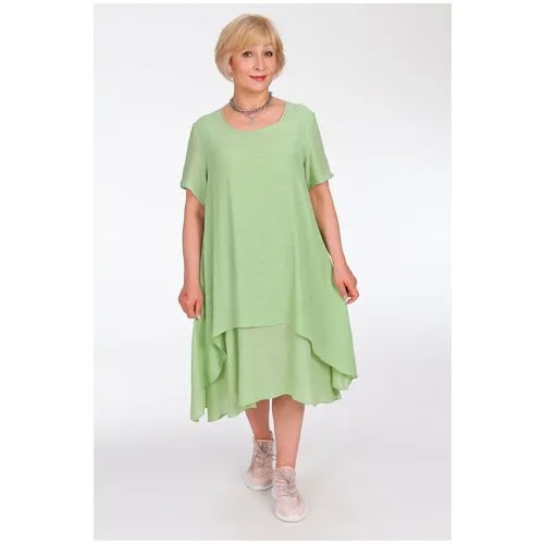 Платье Victdlear Collection, размер 50, зеленый