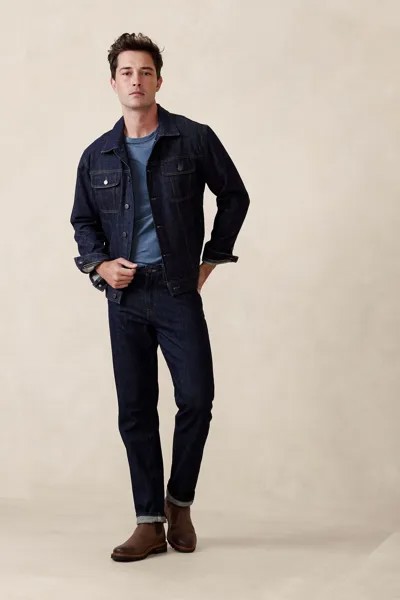 Мягкая футболка с стираным эффектом Banana Republic, синий