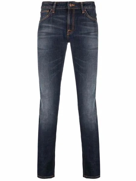 Nudie Jeans джинсы скинни с эффектом потертости