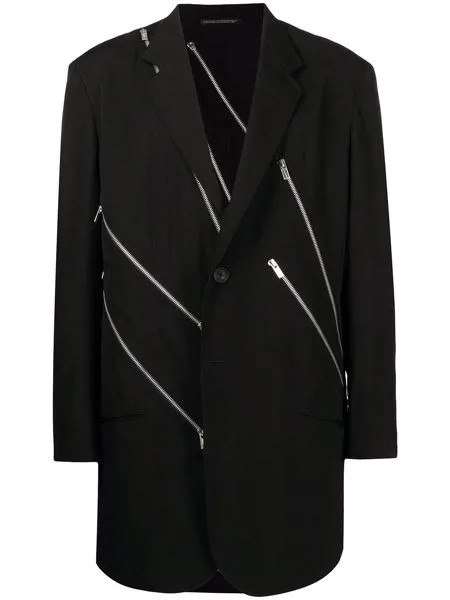 Yohji Yamamoto однобортный пиджак с молниями