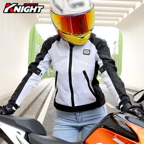 Куртка мотоциклетная Женская, дышащая сетчатая Защитная Экипировка для мотокросса, гоночная