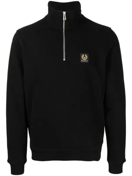 Belstaff толстовка с нашивкой-логотипом, черный
