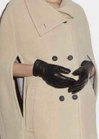 Классические перчатки из натуральной кожи черного цвета. Внутри комбинированная подкладка из шерсти и текстиля.