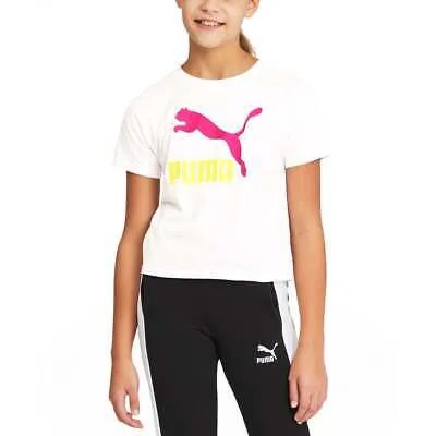 Футболка с коротким рукавом из джерси Puma City Lights Pack с графическим принтом для мальчиков, белая, повседневная