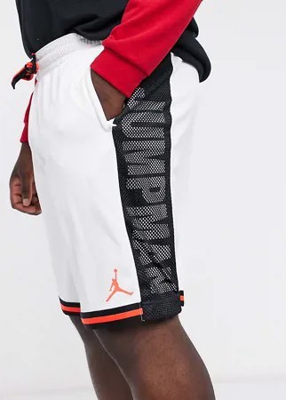 Белые баскетбольные шорты с сетчатыми вставками Nike Jordan Plus-Белый