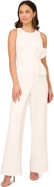 Комбинезон Adrianna Papell Wide Leg Bow Detail Jumpsuit, слоновая кость