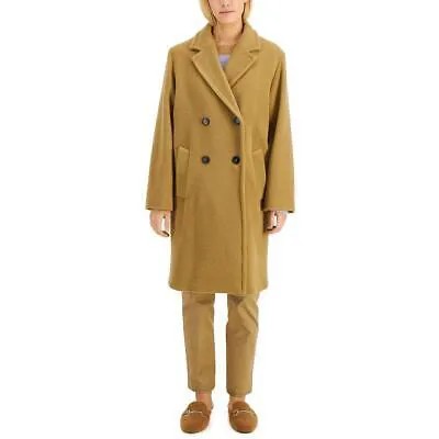 Max Mara Женское коричневое двубортное нарядное шерстяное пальто Верхняя одежда 10 BHFO 1249