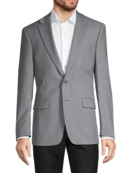 Облегающий костюм из смесовой шерсти и спортивное пальто Calvin Klein, цвет Medium Grey