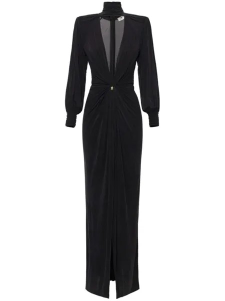 Elisabetta Franchi платье-узл из джерси Red Carpet, черный