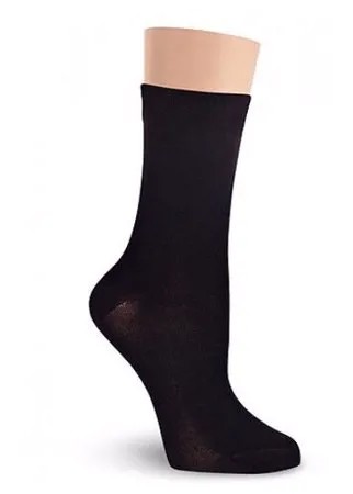 Школьные бамбуковые носки LorenzLine П30 под костюм, Черный, 22-24 (размер обуви 35-38)