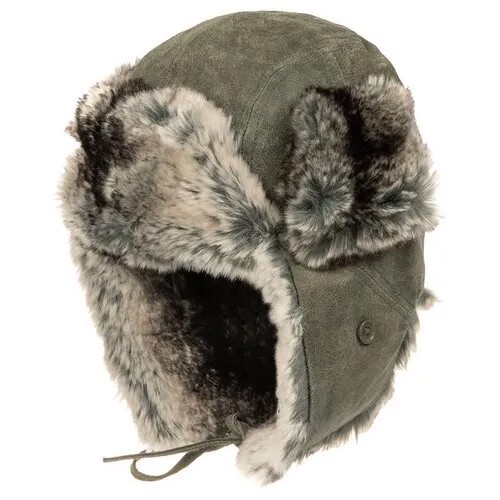 Шапка ушанка STETSON арт. 9297102 BOMBER PIGSKIN (оливковый), Размер:57