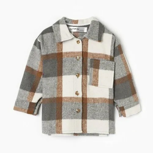 Рубашка Kaftan, размер 34, бежевый, серый