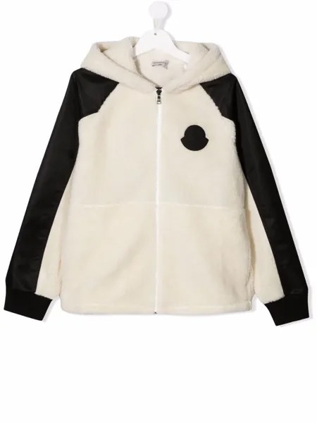 Moncler Enfant куртка с нашивкой-логотипом