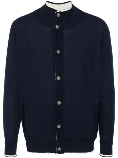 Kiton двусторонний кардиган, синий