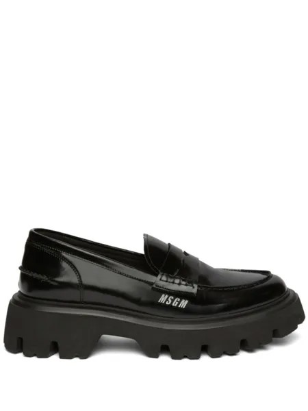 MSGM пенни-лоферы на массивной подошве, черный