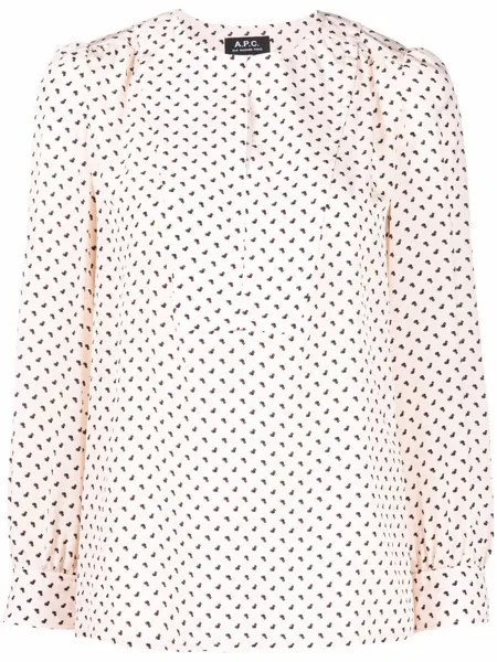 A.P.C. шелковая рубашка Maylis