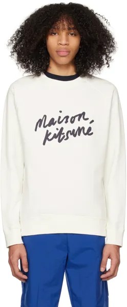 Off-White Чистая толстовка с почерком Maison Kitsuné