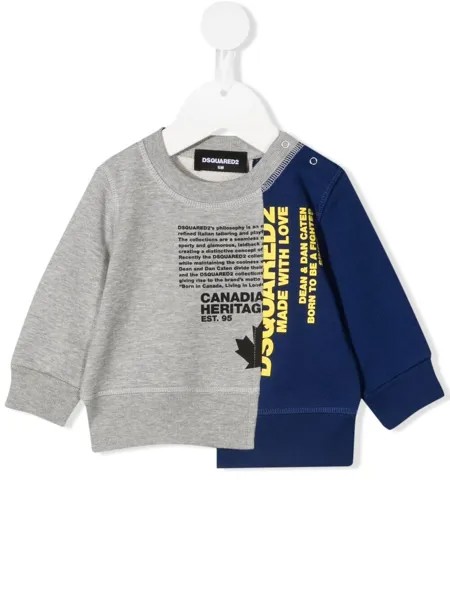 Dsquared2 Kids толстовка асимметричного кроя