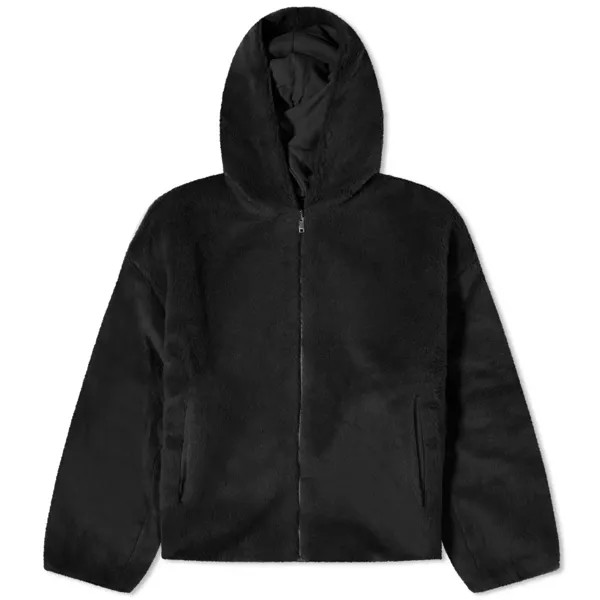 Куртка Pangaia Recycled Wool Fleece Reversible Bomber, черный