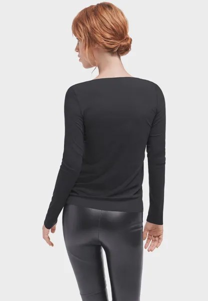 Аврора, свитер, вырез-лодочка, женский Wolford, черный