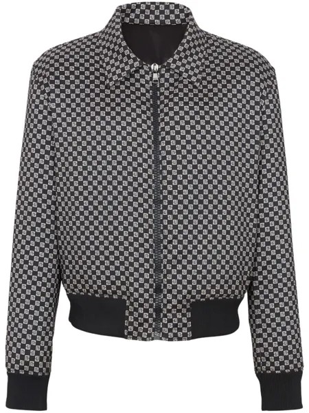 Balmain бомбер с монограммой, черный