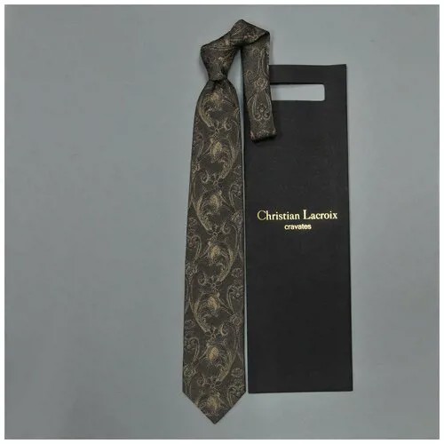 Красивый переливающийся коричневый галстук Christian Lacroix 836668