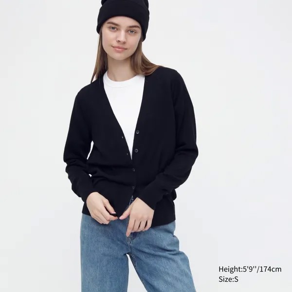 Кардиган женский UNIQLO 450512COL09 черный S (доставка из-за рубежа)