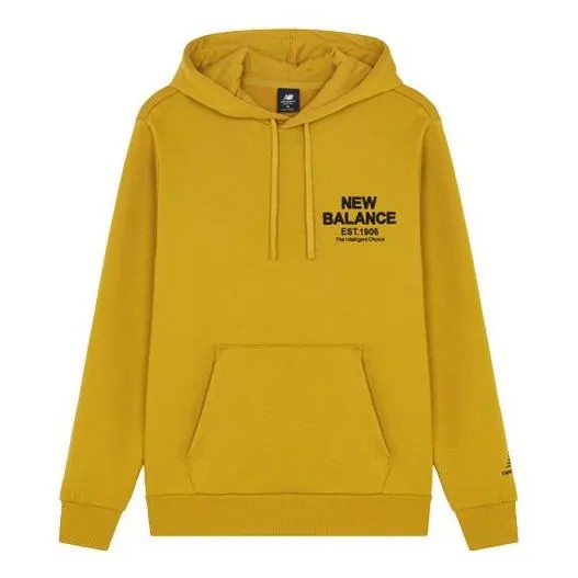 Толстовка New Balance Men's New Balance Casual Sports Hooded Pullover Long Sleeves Yellow, желтый