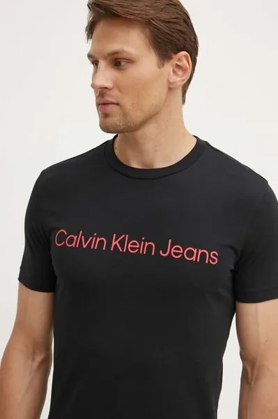 Хлопковая футболка Calvin Klein Jeans, мультиколор