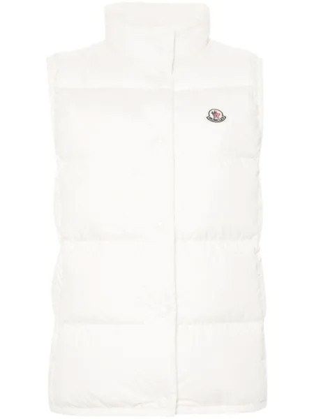 Moncler жилет с логотипом, белый