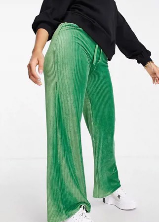 Зеленые вельветовые брюки в винтажном стиле ASOS DESIGN Petite-Зеленый цвет