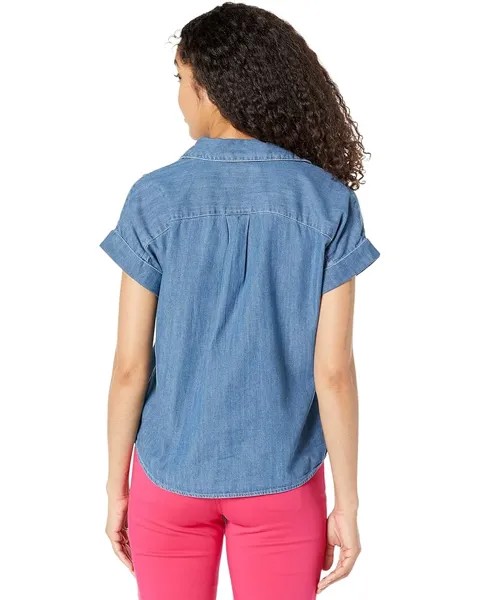 Рубашка U.S. POLO ASSN. Tie Front Camp Shirt, цвет Malibu Wash
