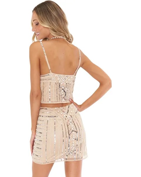 Юбка Show Me Your Mumu Pearly Skirt, цвет White Pearl Sequins