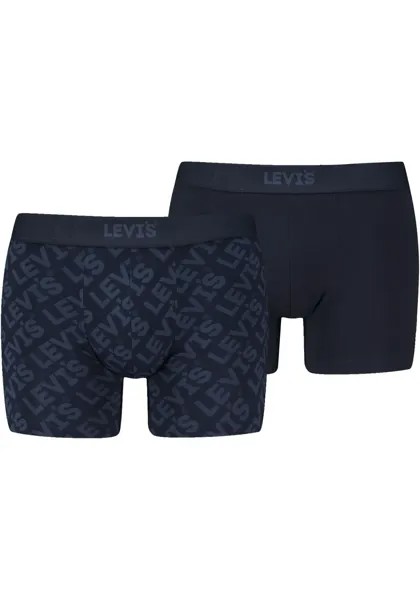 Боксеры Levi's (2 шт.), с поясом с логотипом, синий