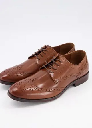 Строгие броги коричневого цвета Burton Menswear-Коричневый цвет