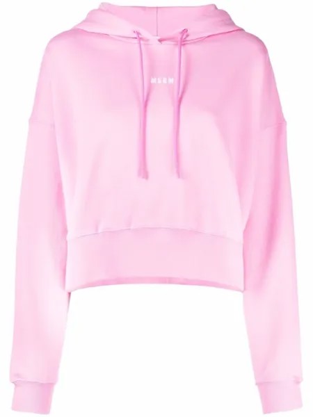 MSGM худи с логотипом, розовый