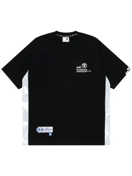 Хлопковая футболка с логотипом AAPE BY *A BATHING APE, черный